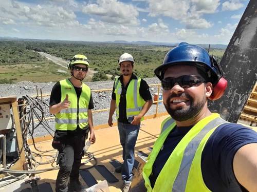 Dafo Vehicle installation on mining machine in Brazil.